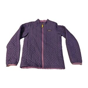 Patagonia Kids Quilted Purple Puffer Jacket